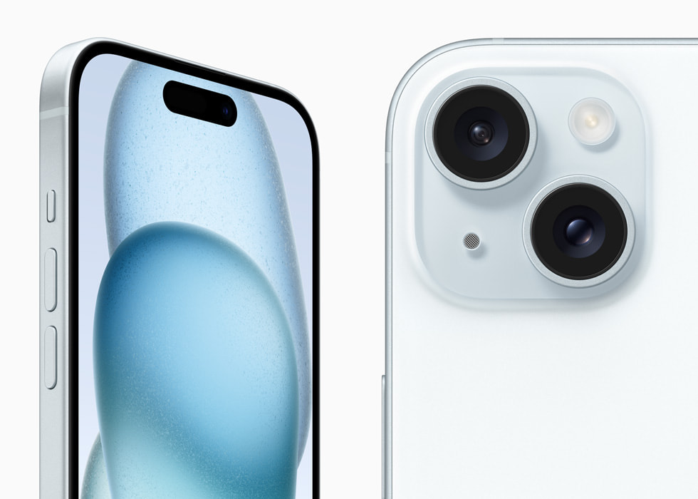 Apple iPhone 15 front and rear cameras
