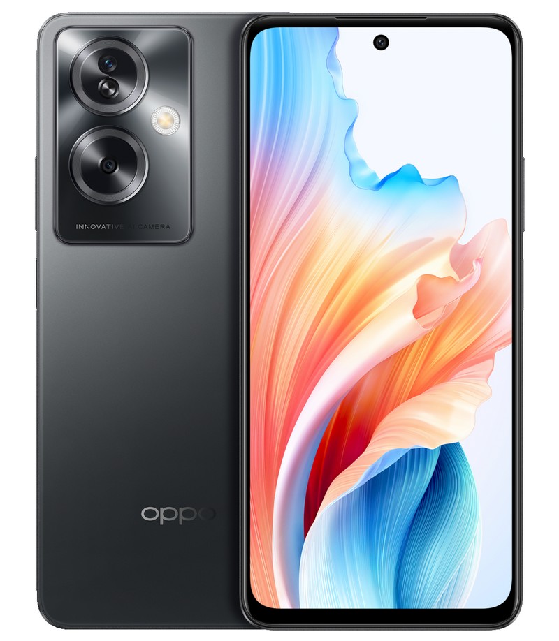 Oppo A2 rear and front cameras