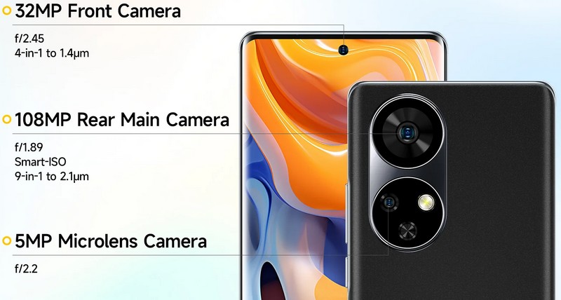 Ulefone Note 17 Pro selfie and main camera setup